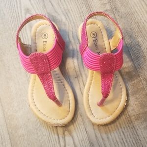 Pink glittery baby size 8 sandals